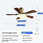 ventilateur marron cuivre moderne led télécommande certification rohs ccc fcc ab