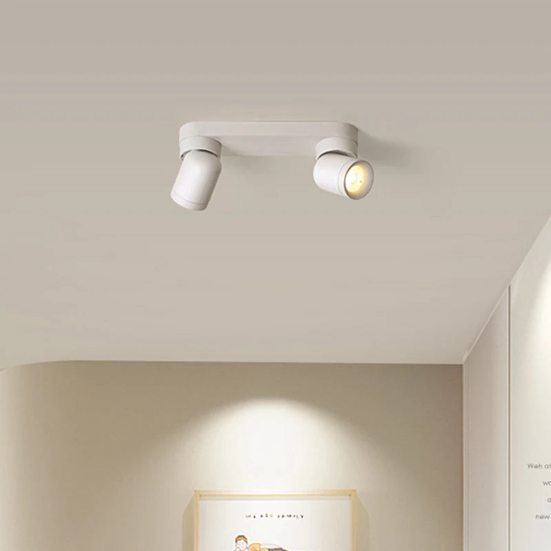 Spot LED moderne aluminium blanc interrupteur tactile têtes éclairage quotidien