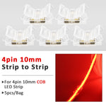 connecteurs ruban led cob smd transparent modernes adhésifs 5mm 8mm 10mm(rgb cct)