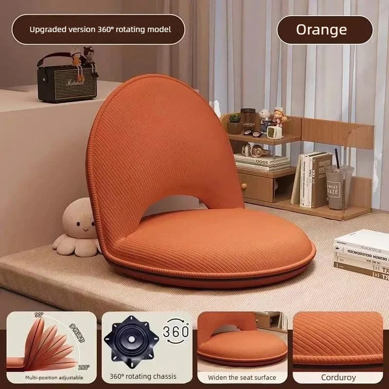 chaise lecture pliante moderne minimaliste tatami tissu texturé coussin salon japonais