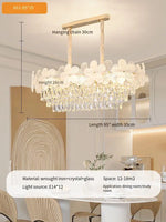 lustre moderne cristal blanc doré fleurs transparentes suspension chambre led 2000 82000lm