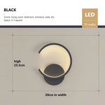 lampe murale moderne or blanc rond éclairage quotidien contemporain fixée mur trichromatique dimmable