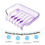 support savon violet translucent moderne salle bain drainage automatique lisse minimaliste plastique