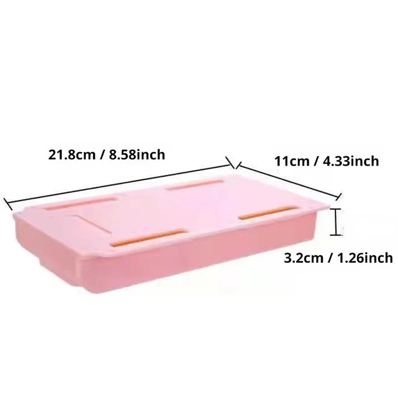 boîte rangement tiroir adhésif blanc moderne pratique papier objets sous plat lisse