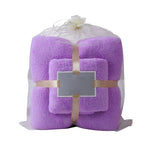 serviette face absorption rapide toilette polyester coton rose beige vert blanc bleu violet douce