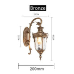 applique murale classique bronze noir verre texturé éclairage cuisine chambre étanche vintage ornement sculpté