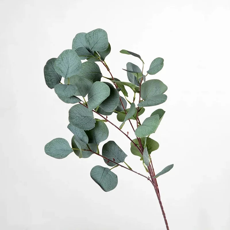 branche artificielle feuilles vertes marron rouge naturel minimaliste decoration maison extérieur 90cm