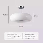 lampe suspendue moderne or blanc brillante verre opaque 28cm diamètre