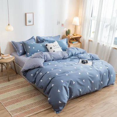 Housse de couette 220x240 cm imprimé dessin animé mignon sur lit double