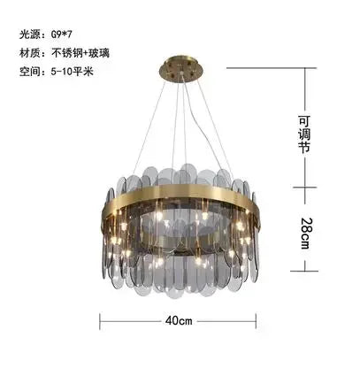 suspension lumineuse moderne or blanc rondes transparentes 90 260V 249 2000lm