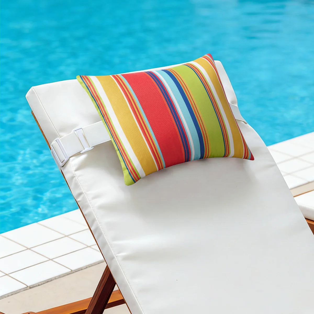 coussin moderne polypropylene rectangle blanc rayures utilisation décoration voiture 28x40cm imprimé nordique