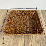 paniers rangement tressés rotin marron clair utilisation multiple réutilisable traditionnels opaques