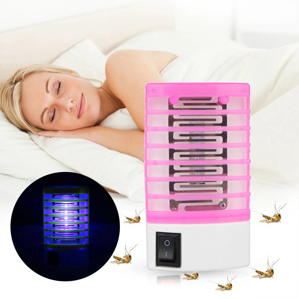 lampe anti moustiques électrique piège insectes moderne prise us eu lumière blanche rose verte