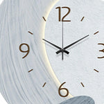 horloge murale moderne bois grainée 30cm 30cm salon chambre beige verte