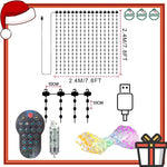rideau lumineux led multicolore pixel art noel clips g4 application mobile dynamique