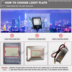 plaque led moderne 10w 20w 30w 50w 100w 150w smd5054 pcb alu chroméextérieur blanc