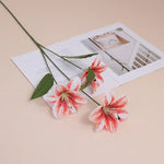 fleurs artificielles lys violet rose blanc décoration moderne mariage intérieur anniversaire baby shower