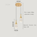 suspension lumineuse moderne cristal doré bubbles led chambre salon étincelante contemporain éclairageintérieur