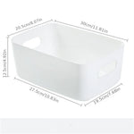 boîtes rangement blancs poignées réutilisables plastique pp modernes multifonctionnelles