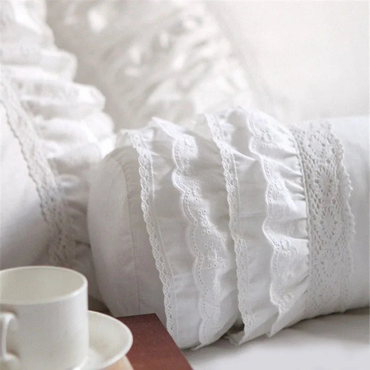 coussin vintage dentelle blanche rose beige gris opacité anti décubitus amovible lavable invisible zipper