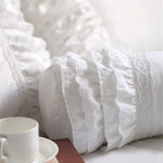 coussin vintage dentelle blanche rose beige gris opacité anti décubitus amovible lavable invisible zipper