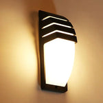 lampe murale led extérieure détecteur mouvement radar moderne noir blanc 15w