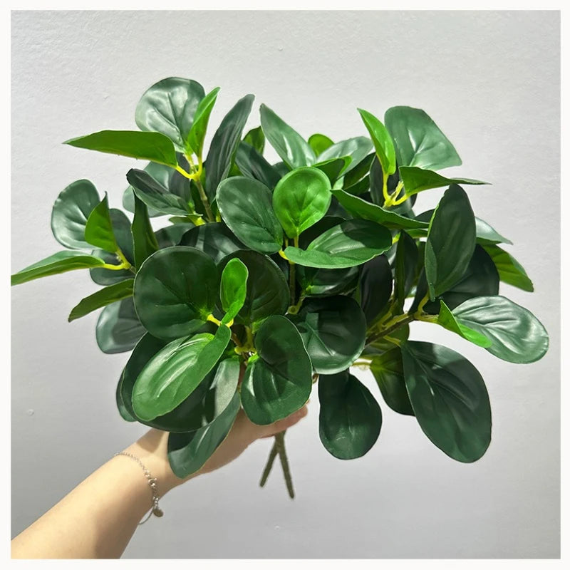 plantes artificielles feuilles vertes modernes décoration intérieure pièces opaques vase