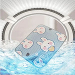 tapis lit bébé imperméable motifs animaux happy time 150x200cm 180x200cm coton blanc rose verte