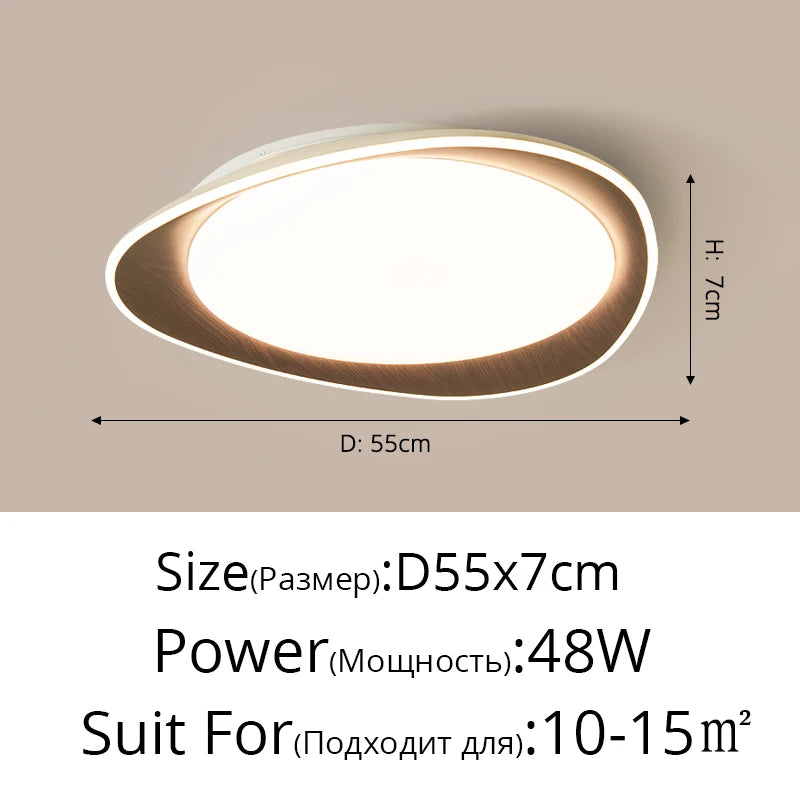 plafonnier led bois moderne blanc texture naturelle éclairage chambre salon autonomie tactile