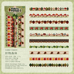 rubans décoratifs vintage blanc rose bleu vert marron fleurs coeurs étoiles animaux romantiques