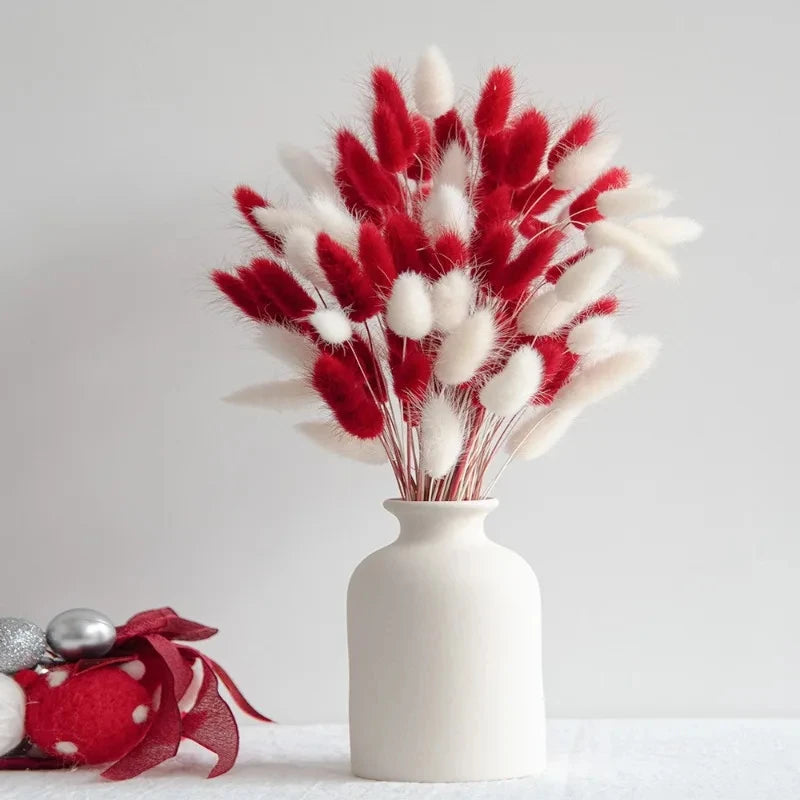 bouquet fleurs séchées naturel rustique vase verre coeur métal noir