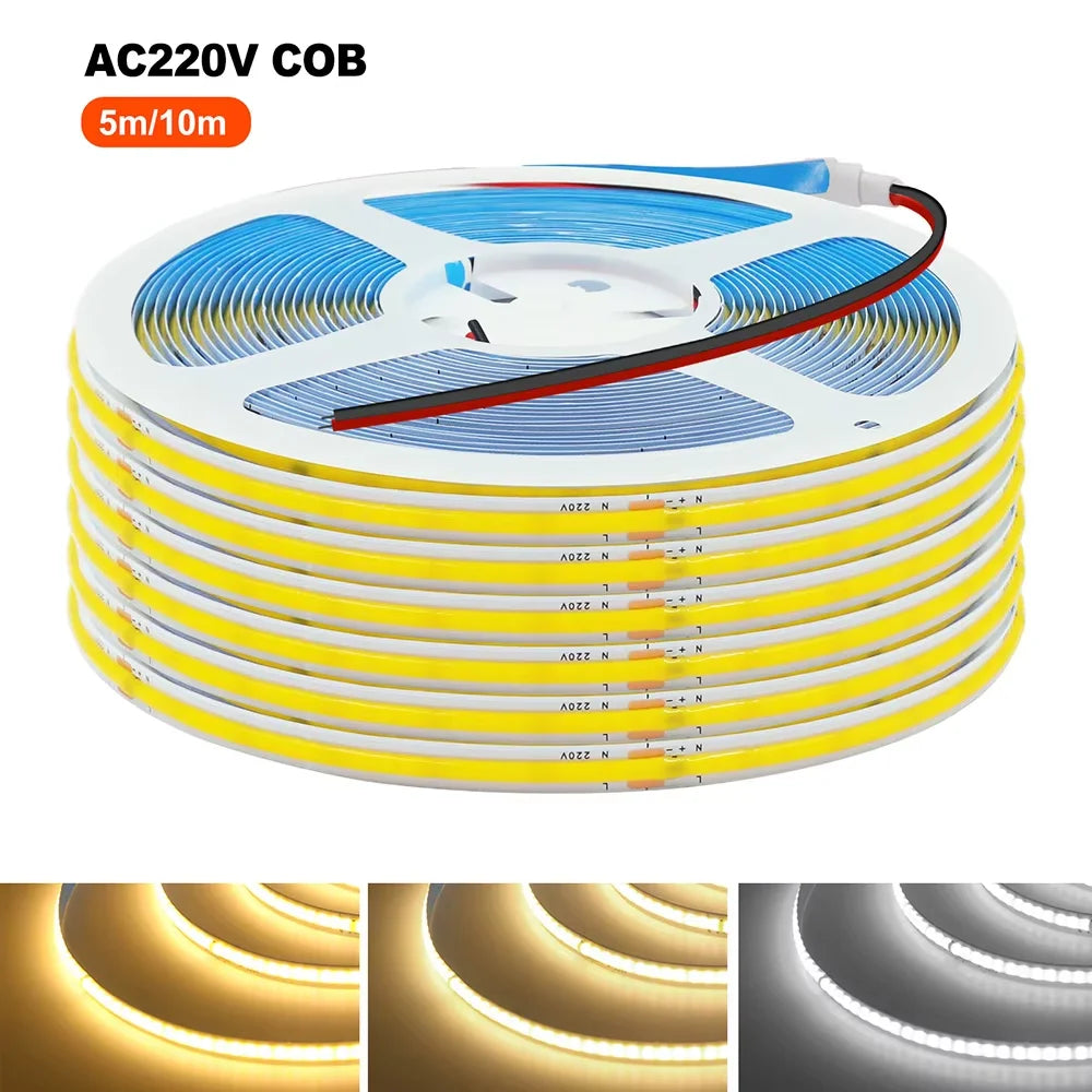 ruban led flexible jaune bleu adhésif 240 led 220v moderne haute luminuosité 3000k 4000k
