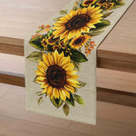 nappe table rustique motif tournesol jaune beige durable extérieure hiver automne
