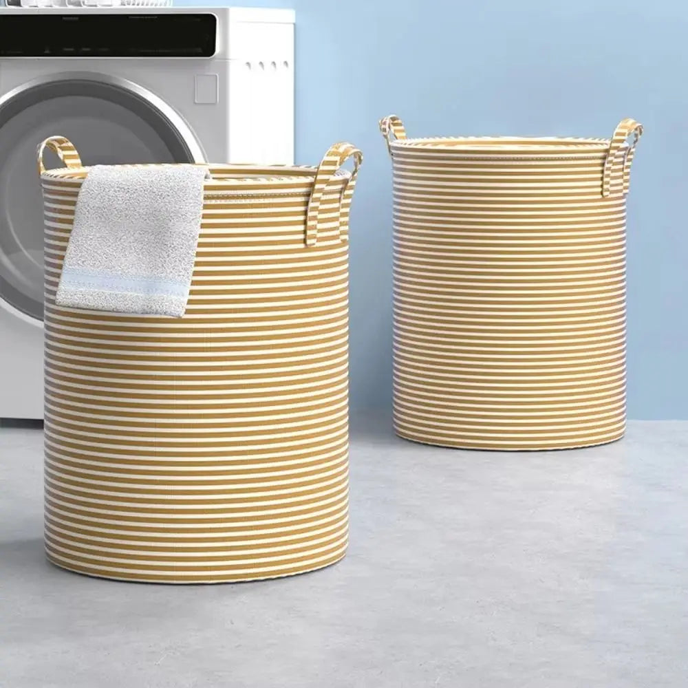 panier linge vert rayures horizontales pliable poignée annaux métalliques moderne sans bpa pvc