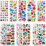 sticker 3d multicolore animaux fruits chiffres scrapbooking deco journal enfants cartoonaufs clips
