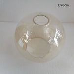 suspension boule verre moderne transparent ambre gris cognac diverse tailles