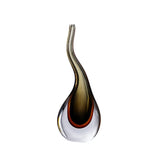 vases decoratifs verre transparent marron bronze orange moderne sculptural
