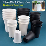 pot fleurs plastique moderne blanc noir plante intérieure décoration jardin