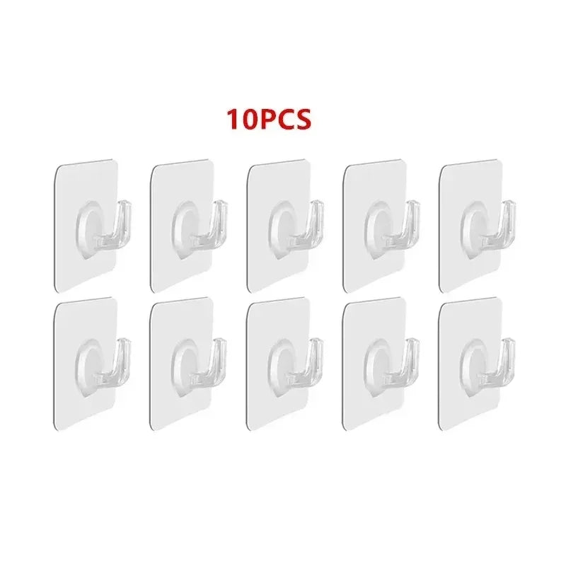 porte sacs adhésifs porte objets transparents utilisation multiple support charge lourde cuisine salle bain