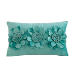 coussin velours moderne motif fleurs relief jaune gris rose blanc décoration intérieure sofa chaise