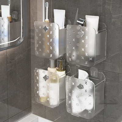 Boîte de rangement murale transparente pour salle de bain en acrylique