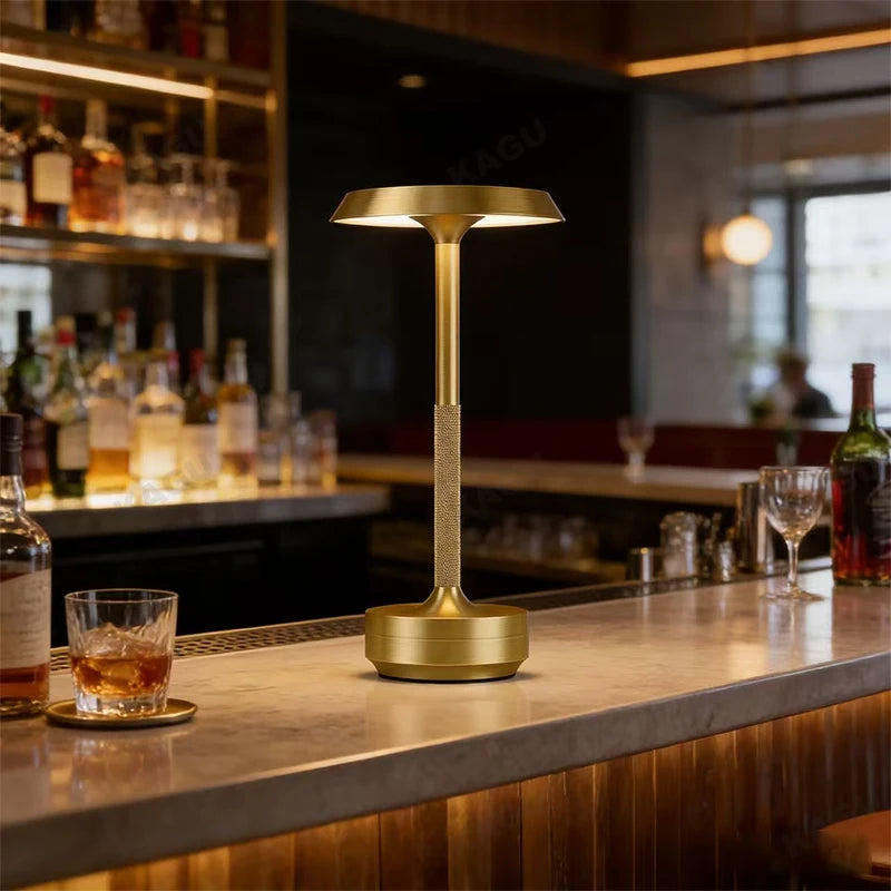 lampe table led rechargeable tactile moderne or noir sans fil chambre coucher