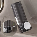 distributeur savon liquide adhésif transparent noir facile moderne minimaliste salle bain cuisine