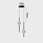 suspension luminaire moderne sphères translucides métal noir or chambre salon intérieur maison