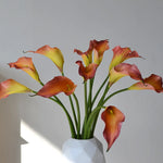 fleurs artificielles calla lily blanc rose orange vases transparents mariage anniversaireintérieurDecorationMinimaliste