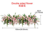 décoration murale artificielle bouquet fleurs roses pivoines feuilles vertes mariage anniversaireextérieur moderne 100cm 40cm