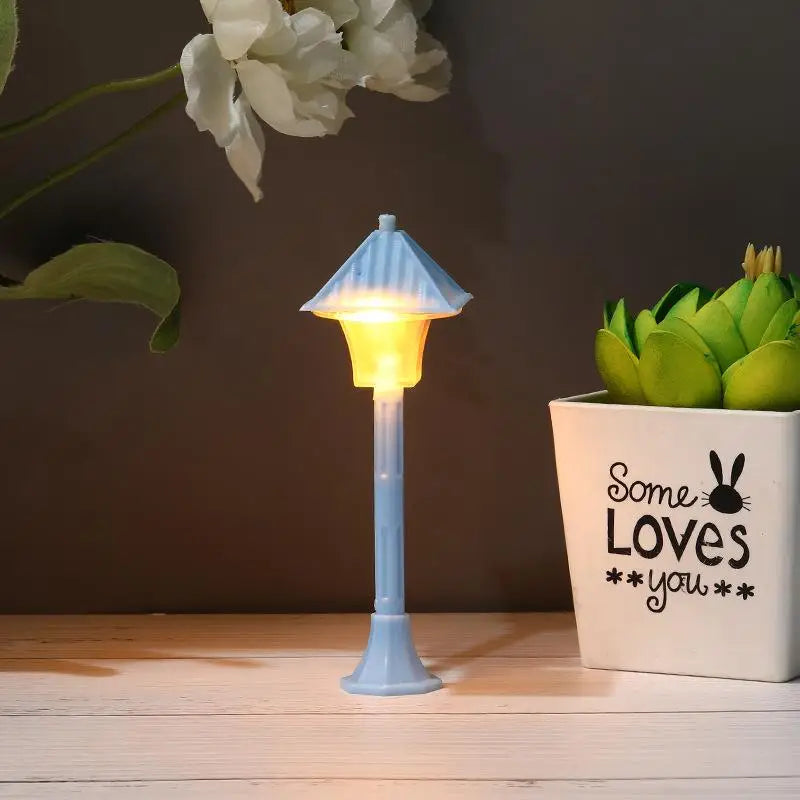 lampe sol miniature moderne noir rose bleu clair violet rouge pagode lumineuse