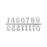 horloges murales numériques classiques or argent romains autocollants décoration murale stickers numéraux
