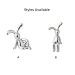 figurines lapin argentées moderne minimaliste décoration intérieure métal poli simple ornement maison