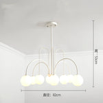 lustre moderne rouge noir doré sphères blanches opaques suspension salon chambre